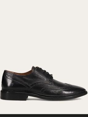 Frye Company Mens Wingtip Dress Shoes Mens 10 D Black Leather Longwing